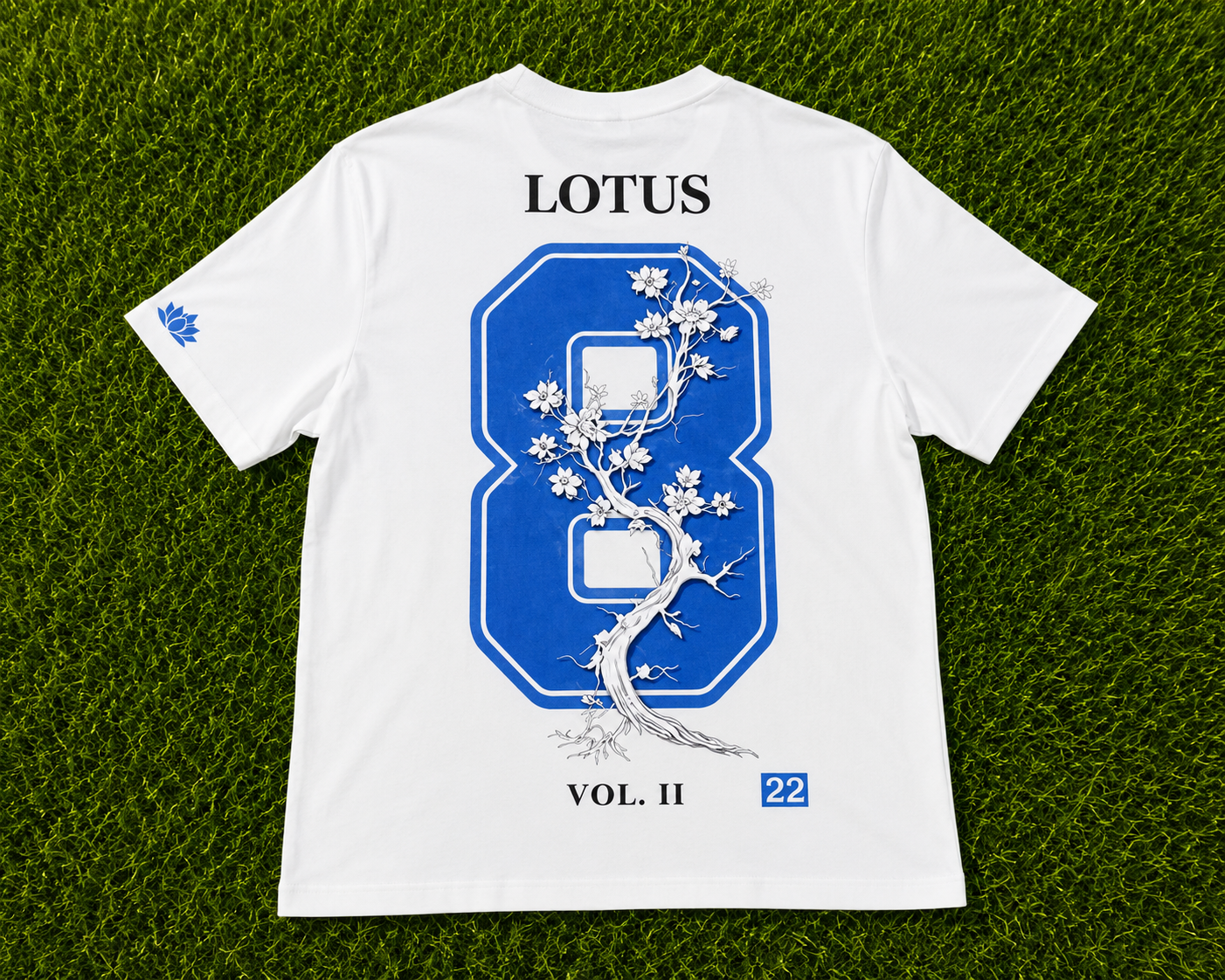 White "OCHO" Edition Lotus tee